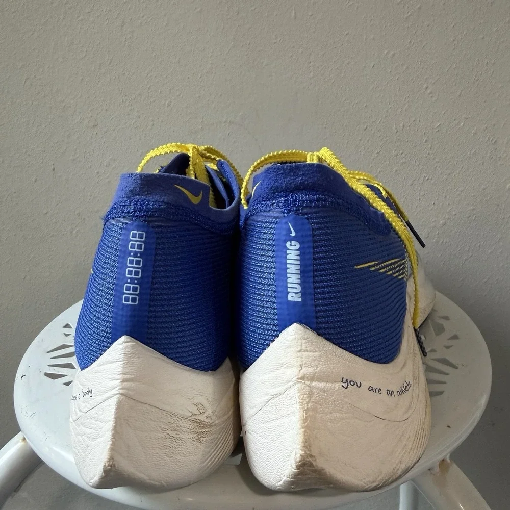 Nike ZoomX VaporFly NEXT% 2 2021 Mens Size 10.5 Blue Yellow White SAMPLE